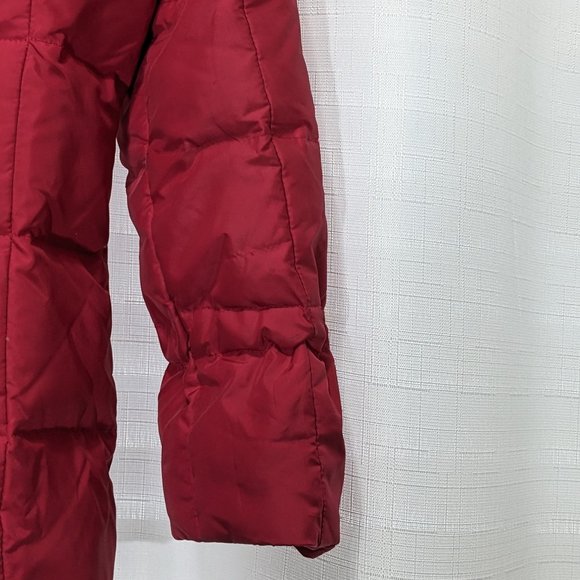 DKNY Girls' Winter Coat – Faux Fur Lined Quilted Puffer Parka Jacket SZ M Red - Picture 9 of 15